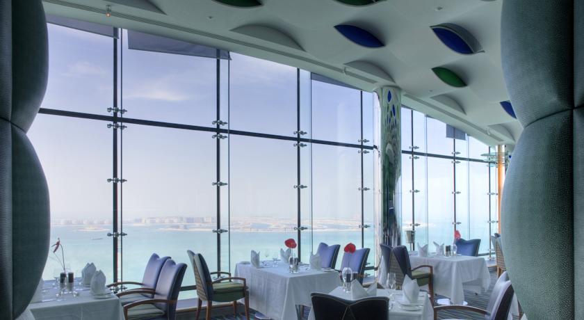 Burj Al Arab Hotel views restaurant by day